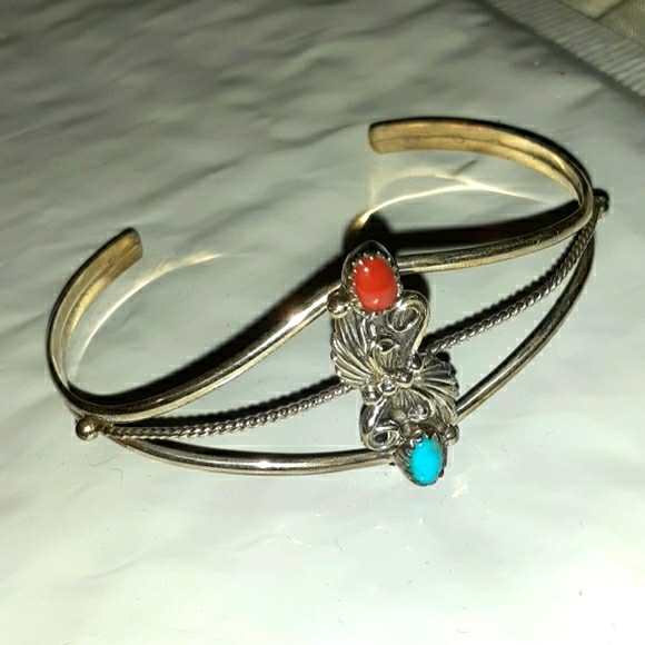 SOLD 🆕 REAL💙 Native American Navajo Bangle Bracelet - Picture 2 of 8